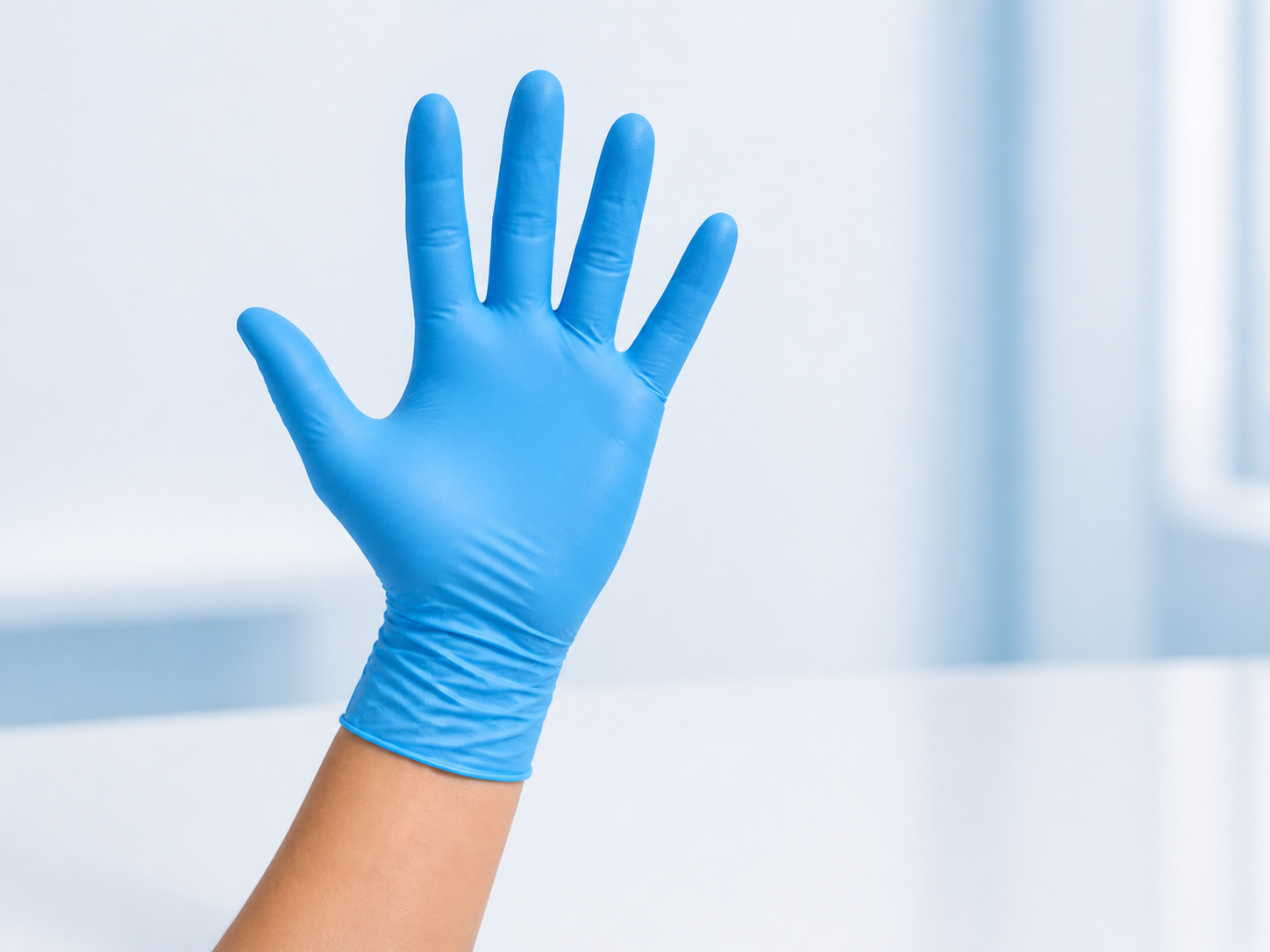Open box of Economy Blue Powder-Free Nitrile Gloves thumbnail