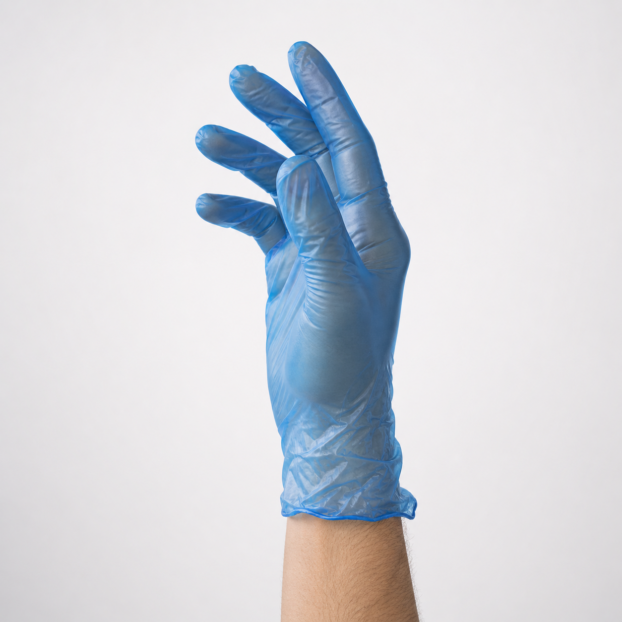 Economy Powder-Free Blue Vinyl Gloves box