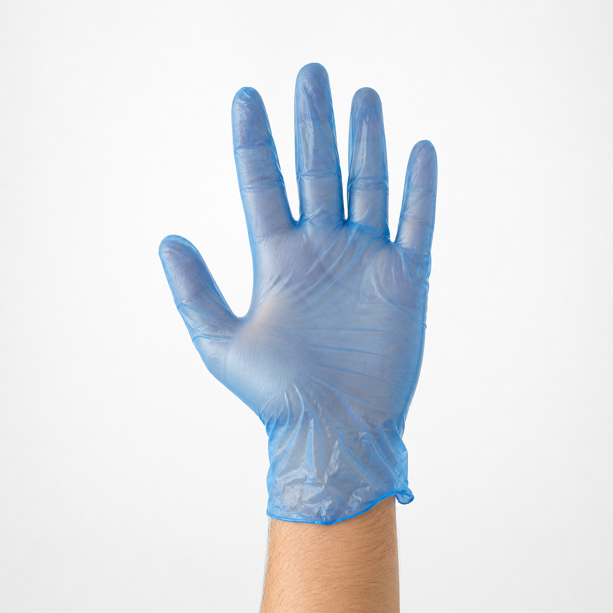 Open box of Economy Powder-Free Blue Vinyl Gloves thumbnail