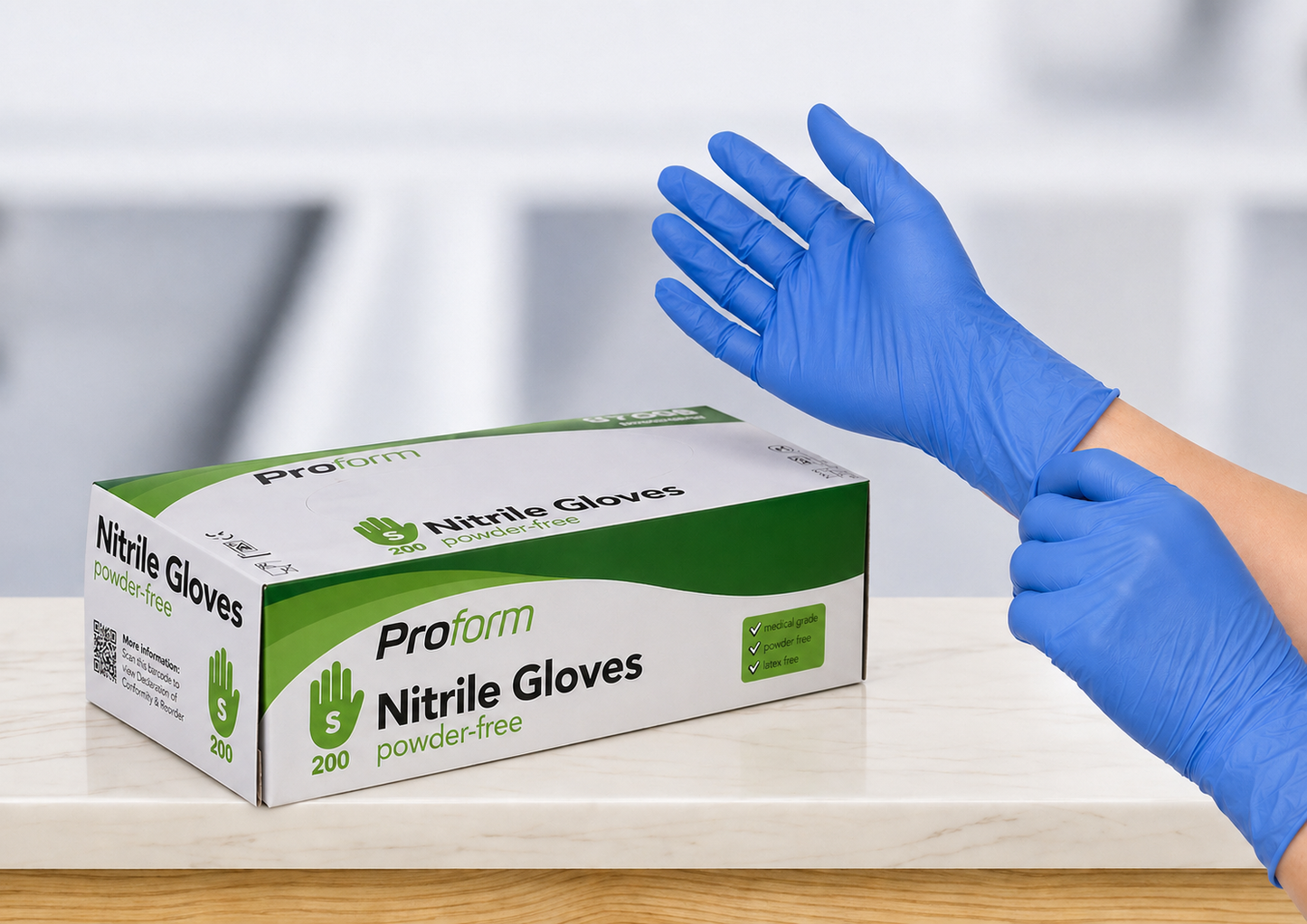 Nitrile Gloves Blue – Powder-Free (200 Pack) 